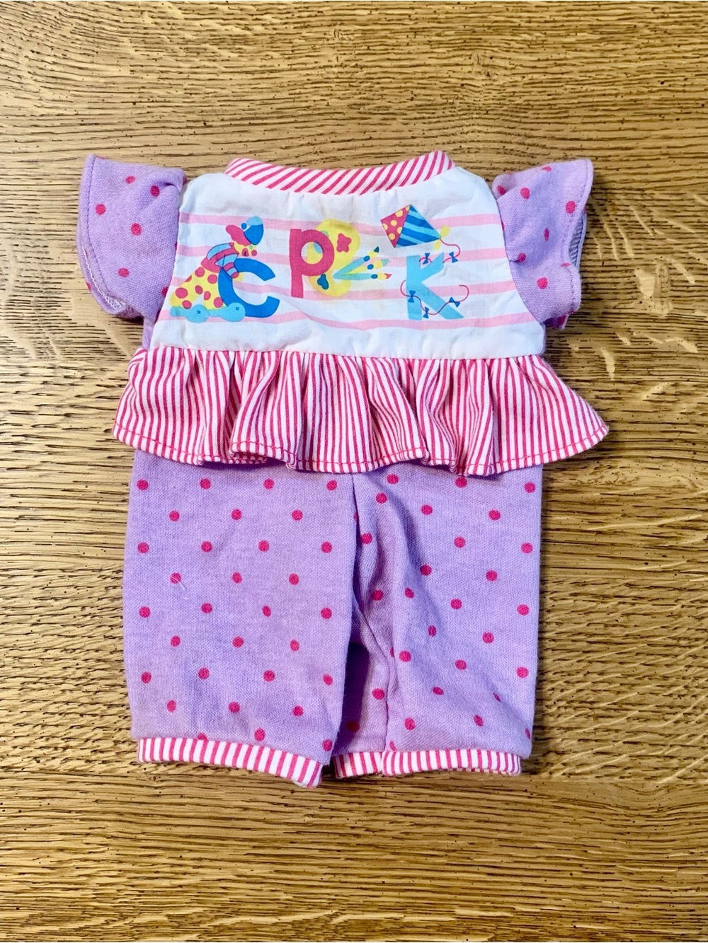Vintage Cabbage Patch Kids Toddler Doll HTF Outfit With Clowns And Kites